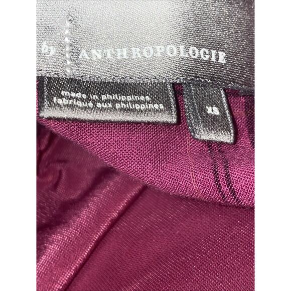 Anthropologie Velvet Midi Dress in Rich Burgundy - Picture 12 of 13